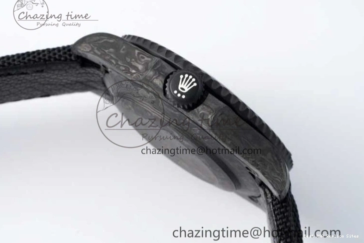 Good Copy Rolex Watches DIW Black Edition Carbon Black Strap AllSeason Nylon VSF 1:1 White VS Dial Best 2165 on Submariner 0121